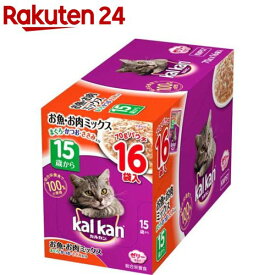 カルカン パウチ 15歳から お魚・お肉ミックス まぐろ・かつお・ささみ(70g*16袋入)【カルカン(kal kan)】