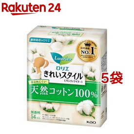 ロリエ きれいスタイル 天然コットン100％(54個入*5袋セット)【ロリエ】