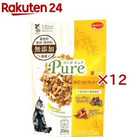 コンボ ピュア キャット まぐろ味 角切りまぐろ・かつお節添え(200g×12セット)【コンボ ピュア】