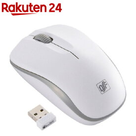 静音ワイヤレスマウス IR LED Mサイズ ホワイト／グレー PC-SMWIMS32 W(1個)【OHM】