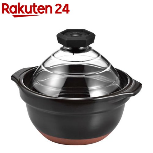 楽天市場 ハリオ フタがガラスのご飯釜2 3合 ブラック Gnr 0 B 1台 ハリオ Hario 楽天24