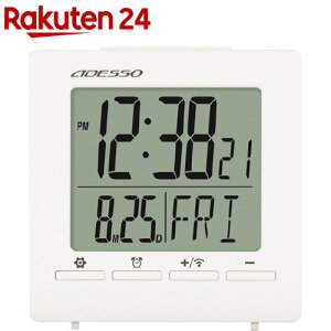ADESSO(アデッソ) 目覚まし電波クロック ホワイト OG-99W(1個)【ADESSO(アデッソ)】