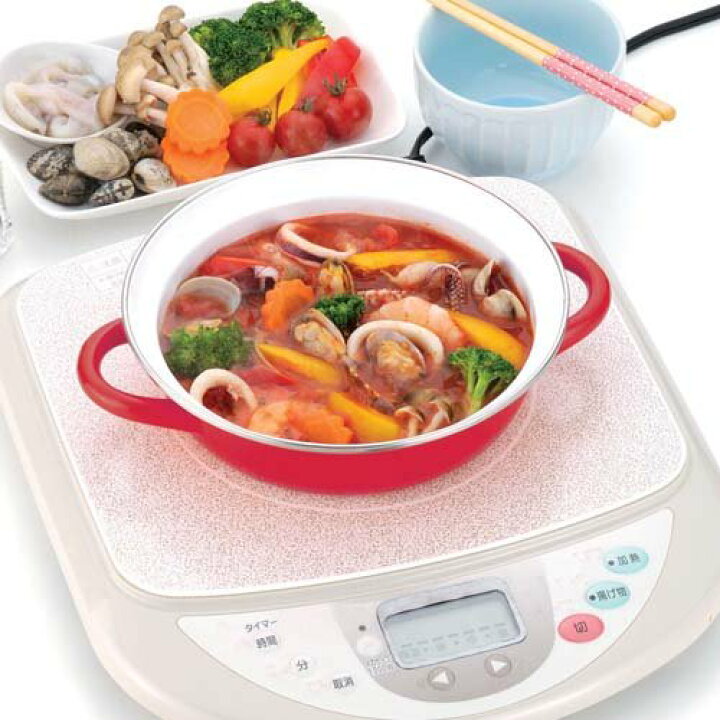 楽天市場】グラッセ ホーロー ガラス蓋 IH対応 卓上鍋 18cm HB-6487