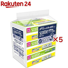 スコッティ ファイン ペーパーふきん サッとサッと(3個パック×5セット(1個400枚(200組)))【スコッティ(SCOTTIE)】