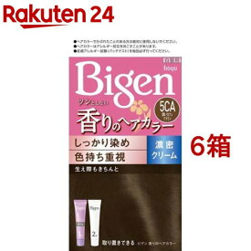 ビゲン 香りのヘアカラー クリーム 5CA 深いカフェブラウン(6箱セット)【ビゲン】