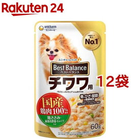 ベストバランス チワワ用 鶏ささみ・緑黄色野菜・キャベツ入り(60g*12袋セット)【1909_pf02】【qw7】【ベストバランス】[ドッグフード]