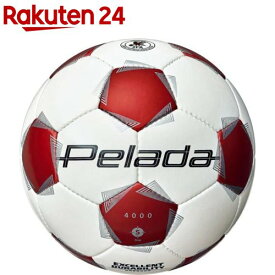 モルテンサッカーボール5号検定球ペレーダ4000 ホワイト／レッド F5K4000WR(1個)