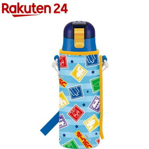 保冷 超軽量 子供用 直飲み カバー付き 水筒 470ml プラレール(1個)【スケーター】