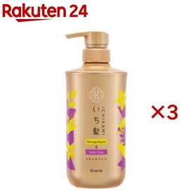 いち髪 ダメージリペア ＆ カラーケア シャンプー ポンプ(480ml×3セット)【いち髪】