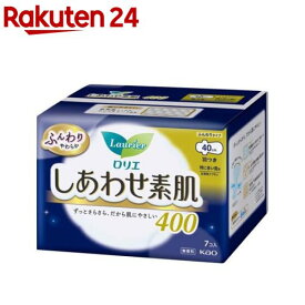 ロリエ しあわせ素肌 特に多い夜用 羽つき400(7コ入)【イチオシ】【ロリエ】[生理用品]