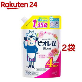 ビオレu ボディウォッシュ エンジェルローズの香り つめかえ用(1.35L*2袋セット)【ビオレU(ビオレユー)】[ボディソープ おすすめ 保湿 弱酸性 ボディケア]