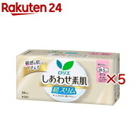 ロリエ しあわせ素肌 超スリム ふつうの日用 羽つき(24個入*5袋セット)【ロリエ】