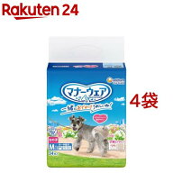マナーウェア 女の子用 M トラッドテイスト 犬用 おむつ ユニチャーム(34枚入*4袋)【マナーウエア】