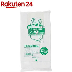 ジャパックス 業務用強力レジ袋 半透明 (東30号・西40号) RKK30 厚み：0.018mm(100枚入)【ジャパックス】