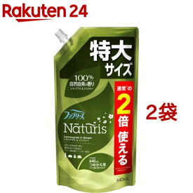 ファブリーズ ナチュリス 消臭スプレー 衣類・布製品 レモングラス＆ジンジャー 詰替(640ml*2袋セット)【ファブリーズ(febreze)】