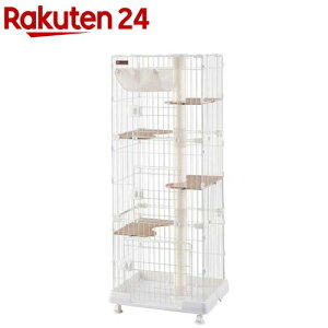 アイリスオーヤマ 猫ケージ 3段 スリム キャットランドケージオフホワイト PCLC-703(1個)【アイリスオーヤマ】