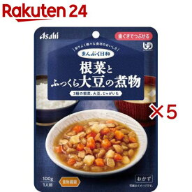 アサヒグループ食品まんぷく日和 根菜とふっくら大豆の煮物(100g×5セット)【まんぷく日和】