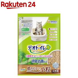 ユニチャーム デオトイレ 消臭・抗菌チップ 天然木 慣れやすい小粒 猫砂(3.8L)【デオトイレ取替サンド】