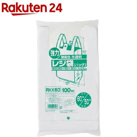 ジャパックス 業務用強力レジ袋 半透明 (東60号・西50号) RKK60 厚み：0.030mm(100枚入)【ジャパックス】