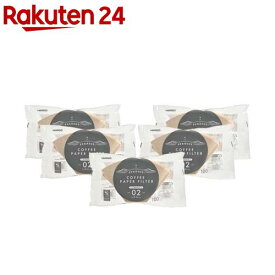 HARIO ペガサスペーパーフィルター02M100枚入 PEF-02-100M-5S+(5個セット)【ハリオ(HARIO)】