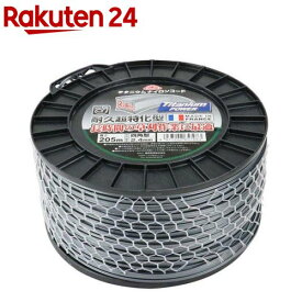 セフティー3 草刈り機用チタニウムナイロンコード四角型ナイロンカッター2.4mm×205m(1コ入)【セフティ-3】[刈払機用(刈り払い機) コンクリート際まで刈れる]
