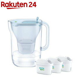 ブリタ ポット型 スタイルエコ パウダーブルー マクストラプロ カートリッジ 3個付き(1セット)【ブリタ(BRITA)】