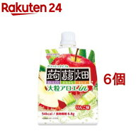 大粒アロエinクラッシュタイプの蒟蒻畑 りんご味(150g*6個セット)【蒟蒻畑】[こんにゃくゼリー 食物繊維 …