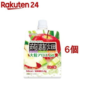 大粒アロエinクラッシュタイプの蒟蒻畑 りんご味(150g*6個セット)【蒟蒻畑】[こんにゃくゼリー 食物繊維 低カロリー ゼリー飲料]