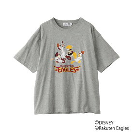 Disney&Baseball｜ミッキー＆フレンズTシャツ〈グレー〉［S・M・L・XL］《楽天イーグルス》