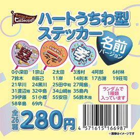 【Eコレ】2025ハートうちわ型ステッカー（名前）【全26種】《楽天イーグルス》