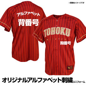 【受注生産】オリジナルアルファベット刺繍ユニフォーム【TOHOKU PRIDEユニフォーム2025】［サイズ：S/M/L/XL］【注文後70日前後で発送予定】《楽天イーグルス》