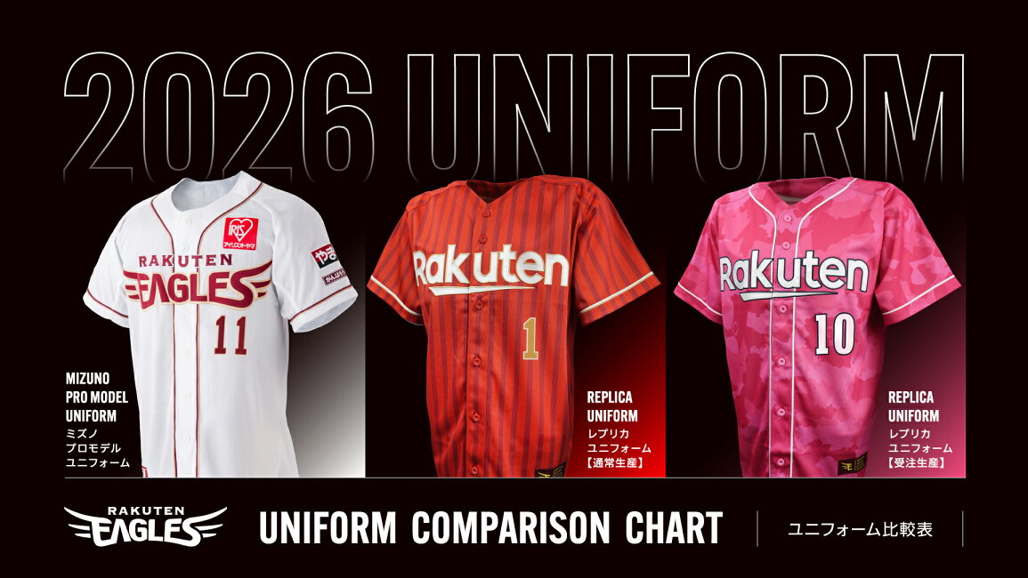 楽天市場 | 楽天イーグルスオンラインショップ - 2026 UNIFORM CHART