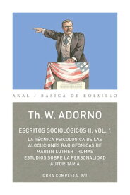 Escritos Sociol?gicos II. Vol. 1 Obra completa 9/1【電子書籍】[ Theodor W. Adorno ]