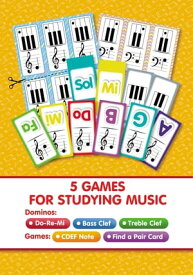 5 Games for Studying Music Do-Re-Mi Dominos, Bass Clef Dominos, Treble Clef Dominos, CDEF Note Game, Find a Pair Card Game【電子書籍】[ Helen Winter ]