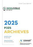 Pakistan Journal of Zoological Sciences, Volume 1, Issue 1