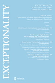 Critical Issues in Training Special Education Teachers A Special Issue of exceptionality【電子書籍】