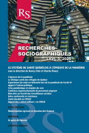 Recherches sociographiques. Vol. 66 No. 3, Septembre-Décembre 2025