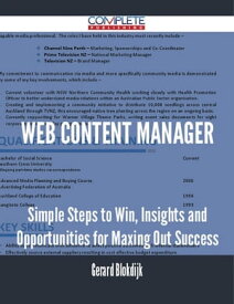 Web Content Manager - Simple Steps to Win, Insights and Opportunities for Maxing Out Success【電子書籍】[ Gerard Blokdijk ]