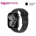 【新登場】【10%OFFクーポン＆条件達成で3300ポイント】Apple Watch Series 11 ジェットブラックアルミニウムケースとブラックスポーツバンド ケースサイズ：42mm/46mm GPS＋Cellularモデル 新品 純正 国内正規品 Apple認定店 アップルウォッチ セルラー