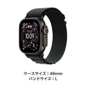 【新登場】【10%OFFクーポン＆条件達成で3300ポイント】Apple Watch Ultra 3 ブラックチタニウムケースとブラックアルパインループ ケースサイズ：49mm GPS＋Cellularモデル 新品 純正 国内正規品 Apple認定店 アップルウォッチ セルラー