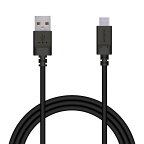 エレコムType-Cケーブル【形状記憶でまとまるケーブル】Type-AtoType-C(スマホ用)認証品抗菌【iPhone16シリーズ対応検証済】1mブラックMPA-MAC10NBK