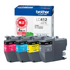 ブラザーbrother【ブラザー純正】インクカートリッジ4色パックLC412-4PK