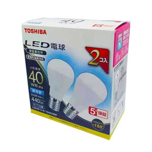 東芝 LDA4D-G-E17S40V2RP LED電球 広配光 昼光色 40W形相当 口金E17 2個入り