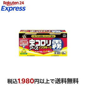 虫コロリアース ノンスモーク 霧タイプ 燻煙剤 9〜12畳用 殺虫剤 & 侵入防止効果 100ml*2コ入 【虫コロリ】 殺虫剤
