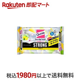 【スーパーSALE限定 楽天ペイ活用で10倍! 要エントリー】 【最短当日配送】 クイックルワイパー 立体吸着ウエットシート ストロング リフレッシュレモン 12枚入 【クイックル】 そうじシート 住居用 STRONG