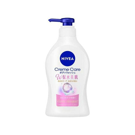 ニベア クリームケア ボディウォッシュ W保水美肌 フローラルブーケの香り ポンプ 470ml 【ニベア】 ボディソープ(ボディシャンプー)