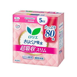 ロリエ さらピュア吸水 超吸収スリム 5cc スーパージャンボ 80枚入 【ロリエ】 尿もれ用シート・パッド