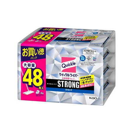クイックルワイパー立体吸着ウエットシート ストロング ジャンボパック 48枚 【クイックル】 住居用 掃除用品
