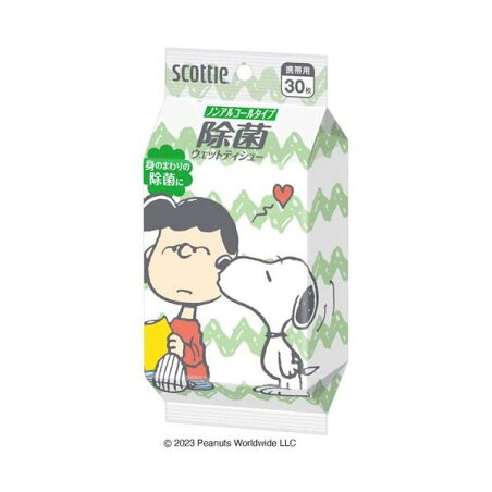 スコッティ ウェットティッシュ 除菌 ノンアルコールタイプ スヌーピー 30枚入 【スコッティ(SCOTTIE)】 ティッシュ