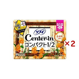 センターイン コンパクト1／2 キンモクセイの香り ナプキン 特に多い昼用 16枚×2セット 【センターイン】 生理用ナプキン